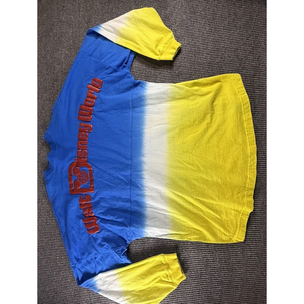Disney Parks Spirit Jersey XL Snow White Shirt Women Tie Dye Puff Glitter Apple